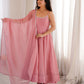 Crunchy Silk Anarkali Set with Swarovski Work Dupatta & Pant