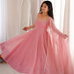 Crunchy Silk Anarkali Set with Swarovski Work Dupatta & Pant