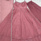 Crunchy Silk Anarkali Set with Swarovski Work Dupatta & Pant