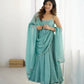 Crunchy Silk Anarkali Set with Swarovski Work Dupatta & Pant