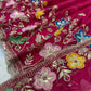 Crunchy Silk Embroidered Gown Sharara Set with Dupatta for Elegant look