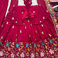Crunchy Silk Embroidered Gown Sharara Set with Dupatta for Elegant look
