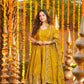 Crunchy Silk Embroidered Gown Sharara Set with Dupatta for Elegant look