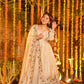 Crunchy Silk Embroidered Gown Sharara Set with Dupatta for Elegant look