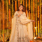 Crunchy Silk Embroidered Gown Sharara Set with Dupatta for Elegant look