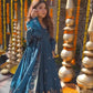 Crunchy Silk Embroidered Gown Sharara Set with Dupatta for Elegant look