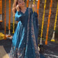 Crunchy Silk Embroidered Gown Sharara Set with Dupatta for Elegant look