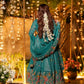 Crunchy Silk Embroidered Gown Sharara Set with Dupatta for Elegant look