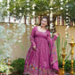 Crunchy Silk Embroidered Gown Sharara Set with Dupatta for Elegant look