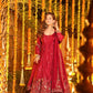Crunchy Silk Embroidered Gown Sharara Set with Dupatta for Elegant look