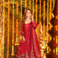 Crunchy Silk Embroidered Gown Sharara Set with Dupatta for Elegant look