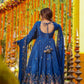 Crunchy Silk Embroidered Gown Sharara Set with Dupatta for Elegant look