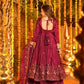 Crunchy Silk Embroidered Gown Sharara Set with Dupatta for Elegant look