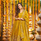 Crunchy Silk Embroidered Gown Sharara Set with Dupatta for Elegant look
