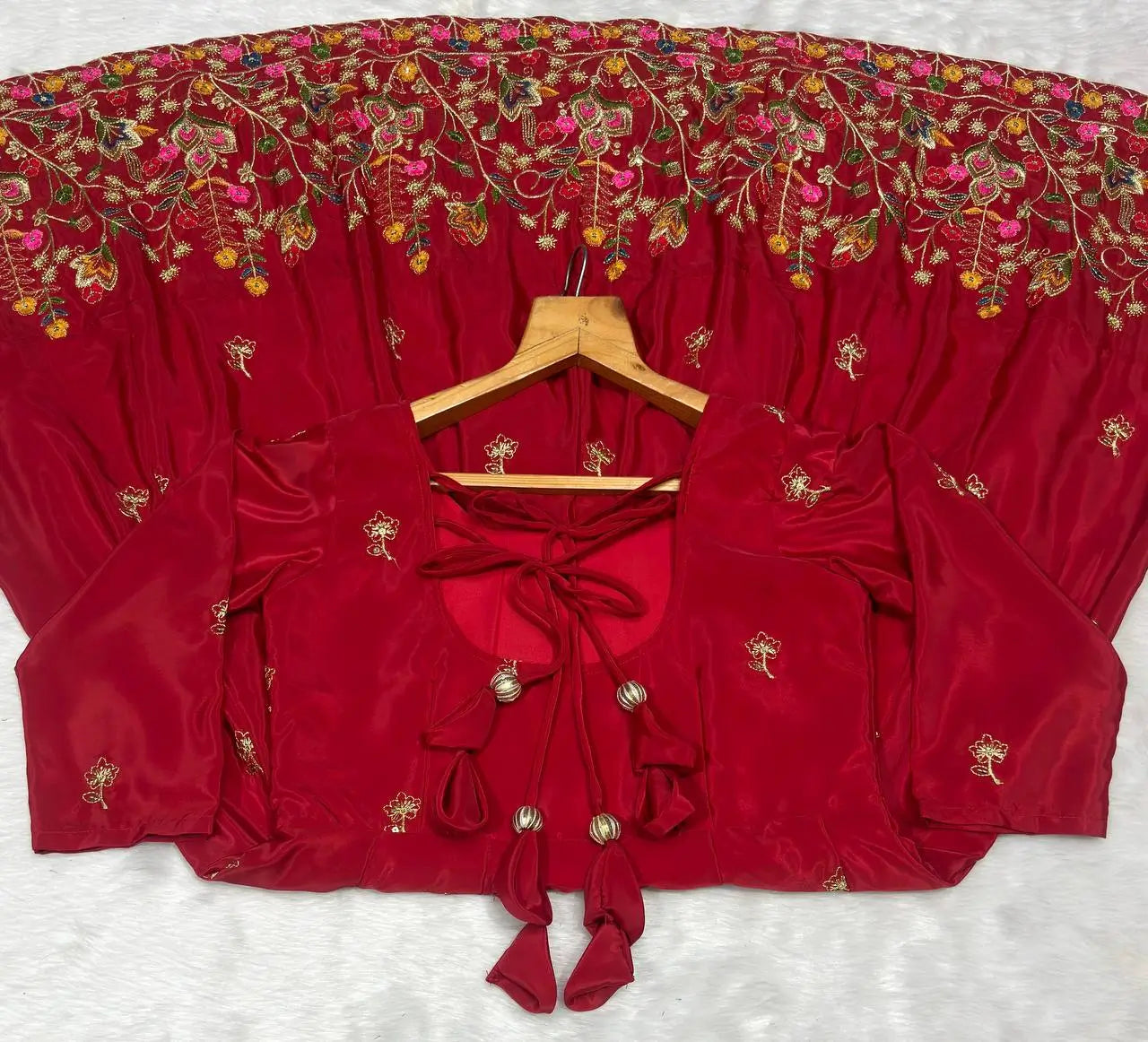 Crunchy Silk Embroidered Gown Sharara Set with Dupatta for Elegant look