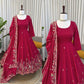 Crunchy Silk Embroidered Gown Sharara Set with Dupatta for Elegant look