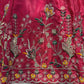 Crunchy Silk Embroidered Gown Sharara Set with Dupatta for Elegant look