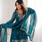 Crunchy Silk Embroidered Sharara Suit Set for Festive and Wedding Wear