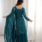 Crunchy Silk Embroidered Sharara Suit Set for Festive and Wedding Wear
