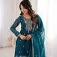 Crunchy Silk Embroidered Sharara Suit Set for Festive and Wedding Wear