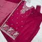Crunchy Silk Embroidered Sharara Suit Set for Festive and Wedding Wear