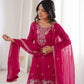 Crunchy Silk Embroidered Sharara Suit Set for Festive and Wedding Wear