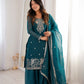 Crunchy Silk Embroidered Sharara Suit Set for Festive and Wedding Wear