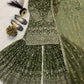 Crushed Silk Sharara Set With Sequin Embroidery