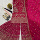 Crushed Silk Sharara Set With Sequin Embroidery