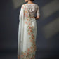 Crystal Organza Floral Embroidered Saree for Wedding and Festive Wear