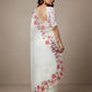 Crystal Organza Floral Embroidered Saree for Wedding and Festive Wear