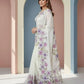 Crystal Organza Floral Embroidered Saree for Wedding and Festive Wear