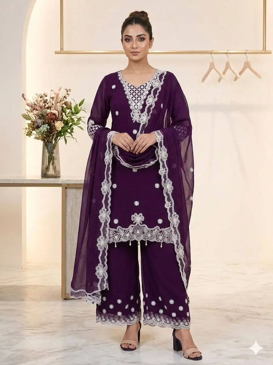 Cutwork Lace Georgette Suit