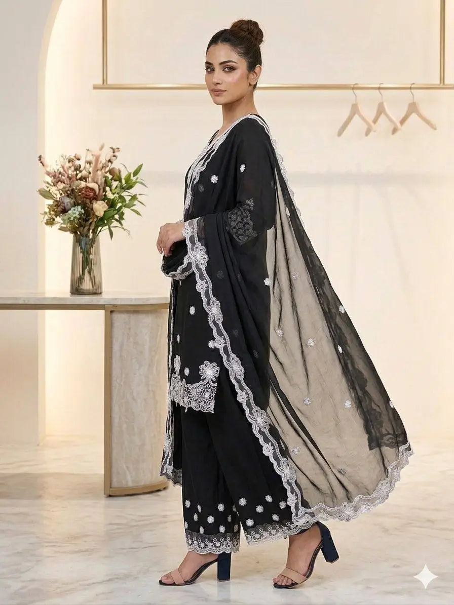 Cutwork Lace Georgette Suit