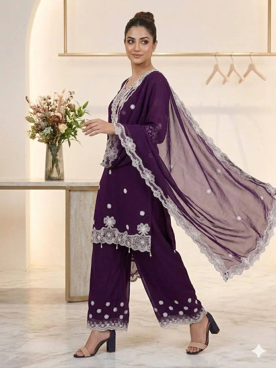 Cutwork Lace Georgette Suit