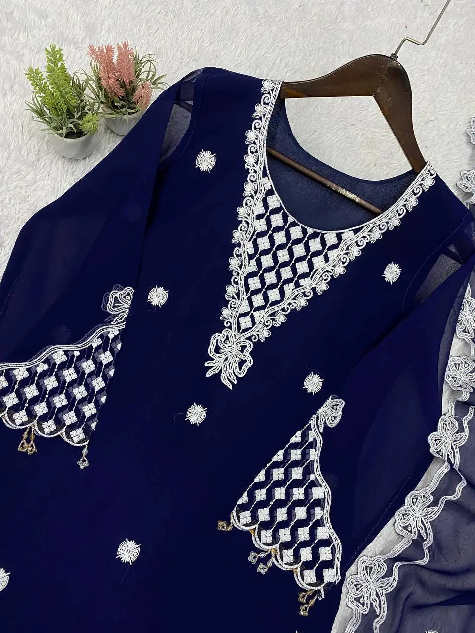 Cutwork Lace Georgette Suit