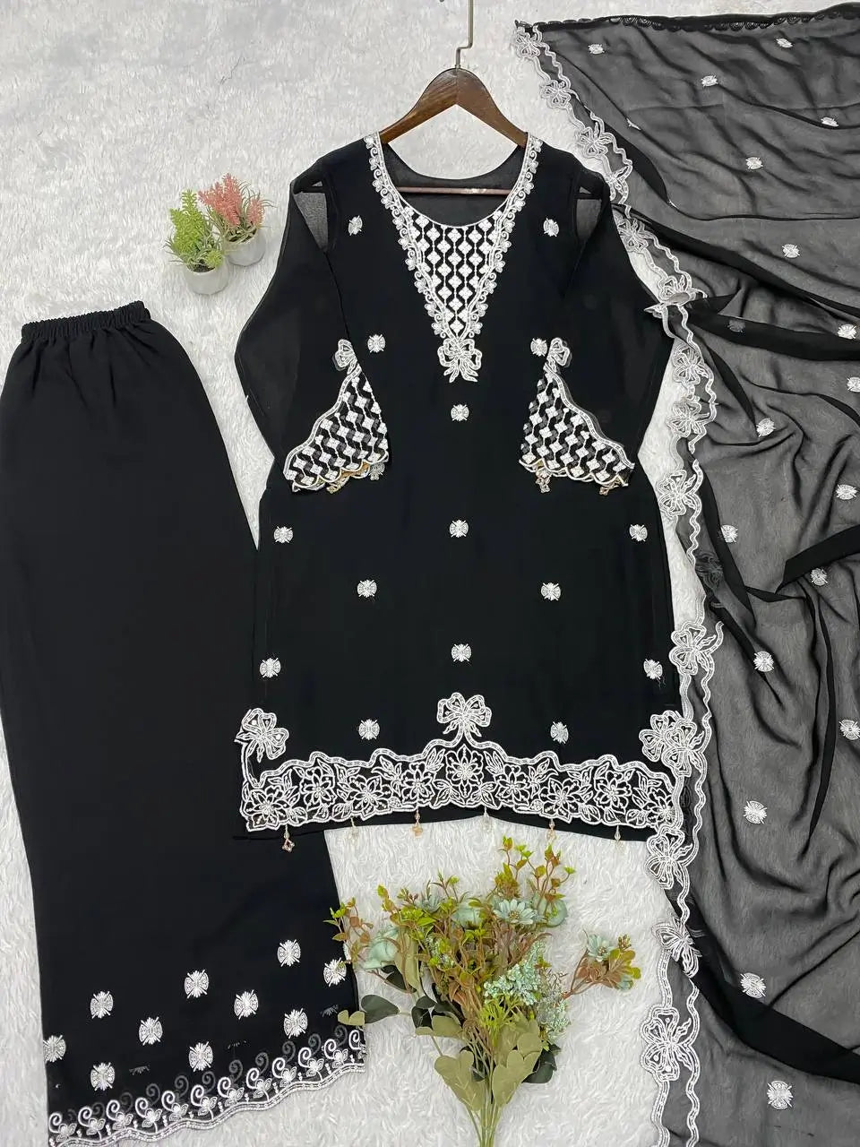 Cutwork Lace Georgette Suit