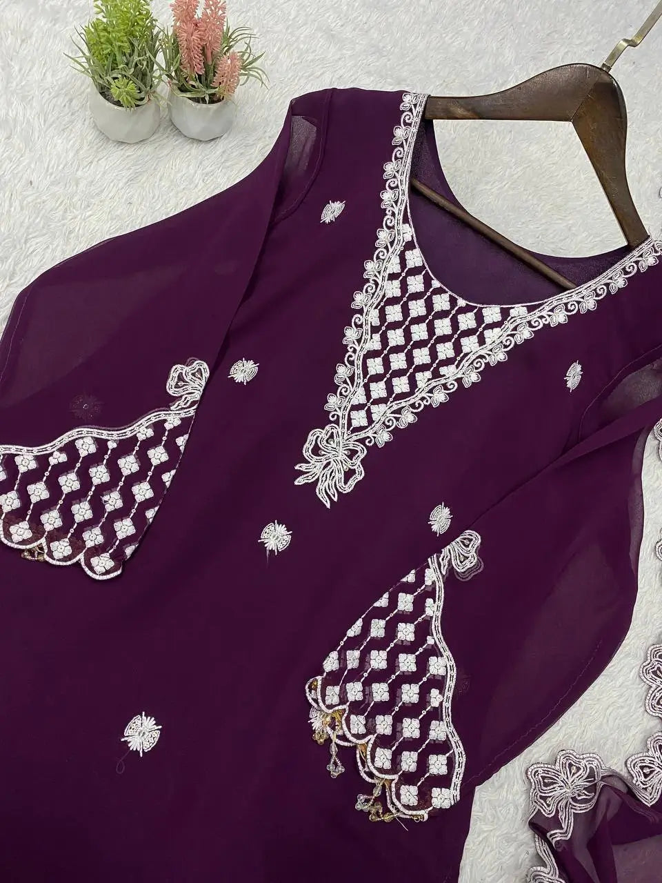 Cutwork Lace Georgette Suit