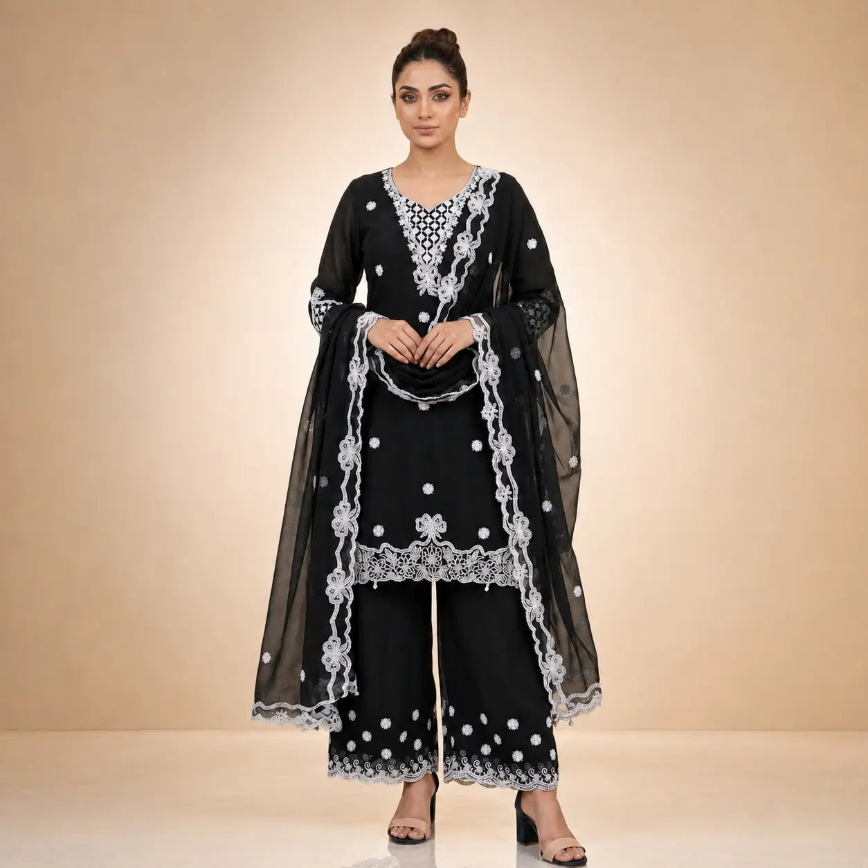 Cutwork Lace Georgette Suit