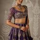 Deep Purple Zari Lehenga