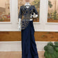 Designer Beads Embroidered Ready to Wear Saree for Festive and Party Wear