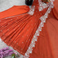 Designer Blooming Faux Embroidered Anarkali Gown Set