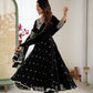 Designer Blooming Faux Embroidered Anarkali Gown Set