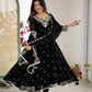 Designer Blooming Faux Embroidered Anarkali Gown Set