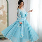 Designer Blooming Faux Embroidered Anarkali Gown Set