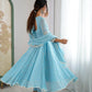 Designer Blooming Faux Embroidered Anarkali Gown Set