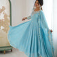 Designer Blooming Faux Embroidered Anarkali Gown Set