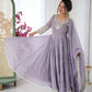 Designer Blooming Faux Embroidered Anarkali Gown Set