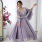 Designer Blooming Faux Embroidered Anarkali Gown Set