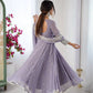 Designer Blooming Faux Embroidered Anarkali Gown Set